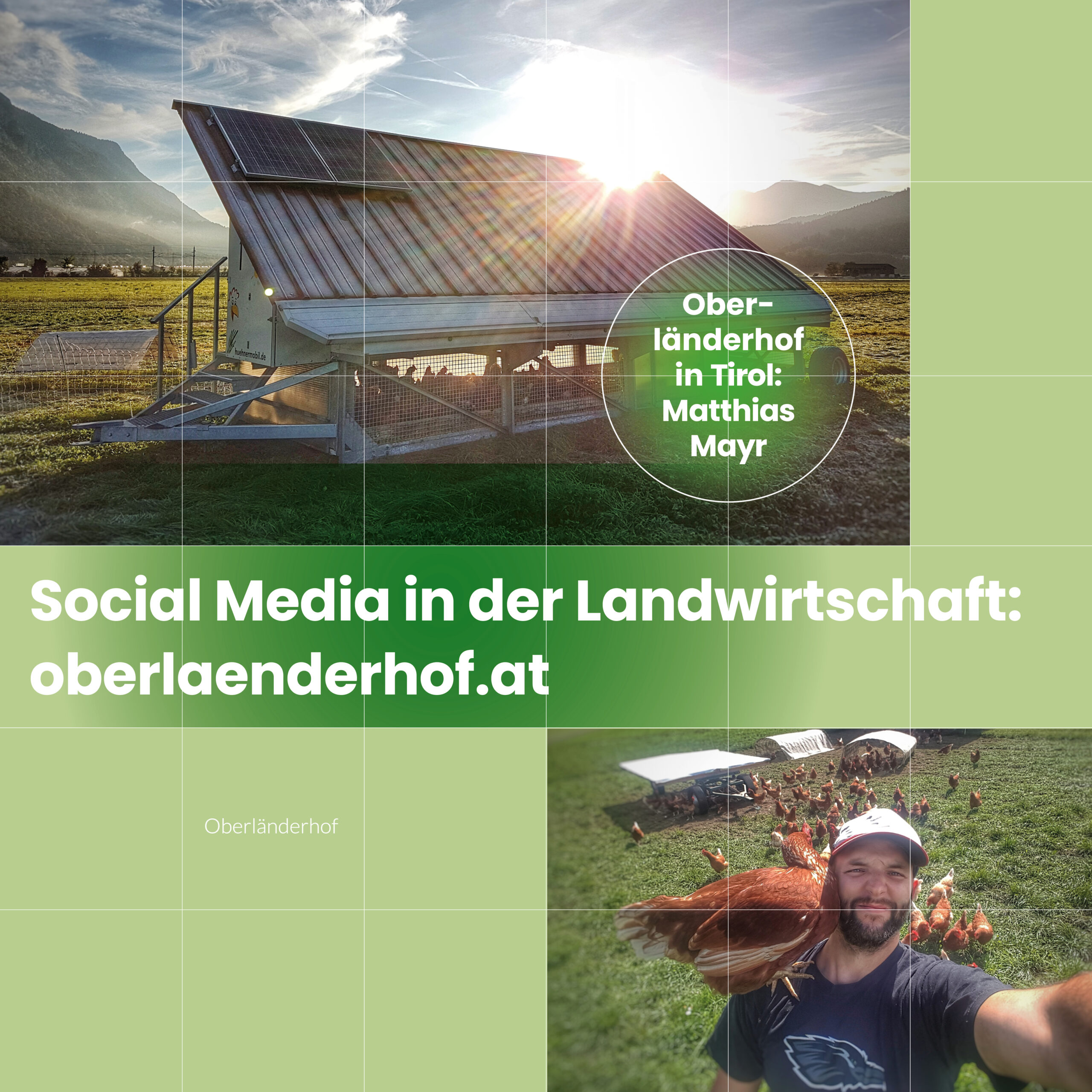 Social Media in der Landwirtschaft:  Der Hüter der Wanderhendl Matthias Mayr vom Oberländerhof in Kematen / Tirol
