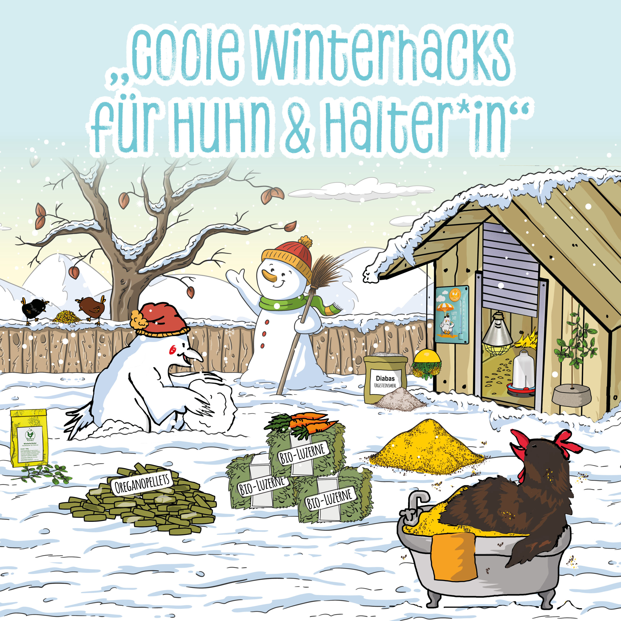 „Coole Winterhacks für Huhn & Halter*in“