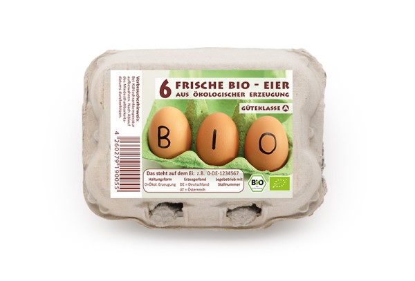 584 Stück 6er Eierschachteln TopCom BIO-Haltung im Vorteilspaket