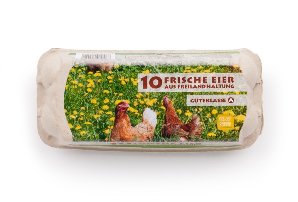 Flex-Paket: 280 Stück 10er Eierschachteln mit Etikett Freiland