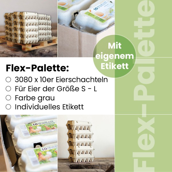 Flex-Palette 10er mit eigenem Etikett (min. 3080 Stück)