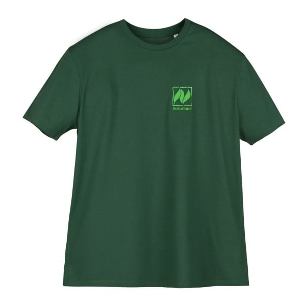 Naturland T-Shirt gerade Passform, grün - mit Naturland Logo