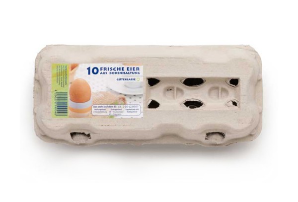 510 Stück 10er Eierschachteln TopView grau für Bodenhaltung im Vorteilspaket