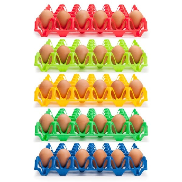 Wiederverwendbare Kunststoff Eierhorden / Höckerlagen für 30 Eier