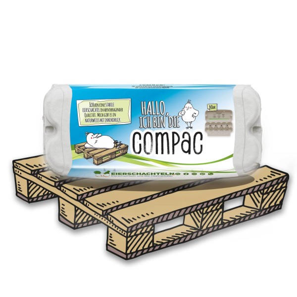 ComPac 10er Eierschachteln 3760 Stück (Palette) - mit Etikett, Etikettengestaltung + Innendruck