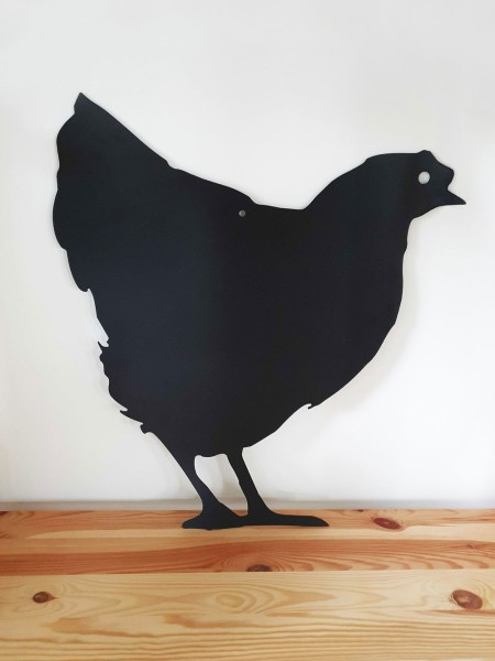 Große Kreidetafel Huhn ca. 60 x 55 cm – Hühnertafel für den Hofladen