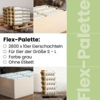 Flex-Palette: 2800 Stück 10er Eierschachteln neutral ohne Etikett