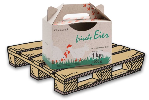 4760 Stück (Palette) 1 kg GreenBox mit Aufdruck und Preisvorteil - aus Graspapier