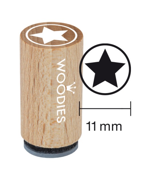 Mini-Woodie-Stempel Durchmesser 1,1 cm Stern