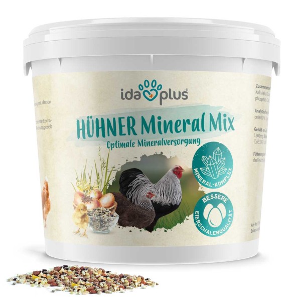 Mineralmix IdaPlus für Hühner, 5 kg Futterkalk Mineralstoffmischung mit Anis