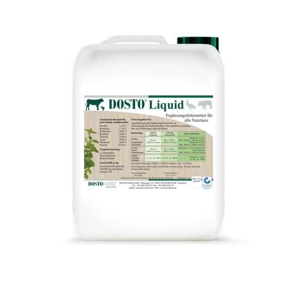 Dosto Liquid 5 kg Kanister - mit 10 % Oregano-Öl zur Verabreichung über die Tränke
