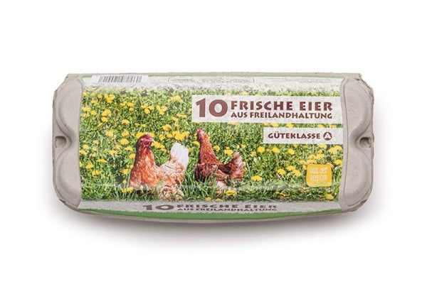 ComPac 10er Eierschachtel Freiland-Haltung etikettiert 376 Stück Vorteilspaket